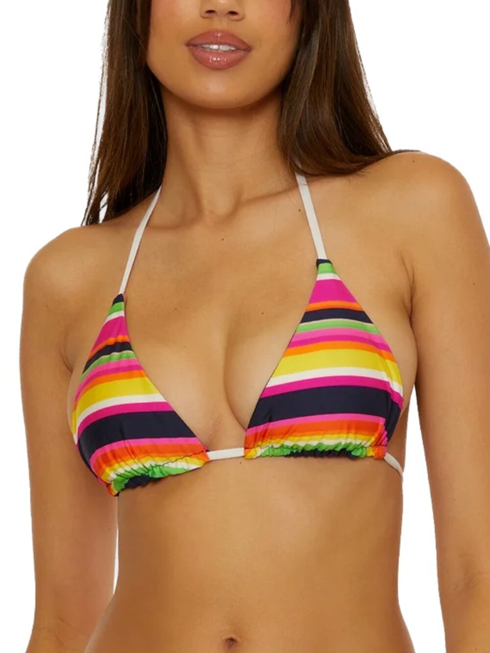 NWT Trina Turk Stripe Splash Triangle Bikini Top ONLY